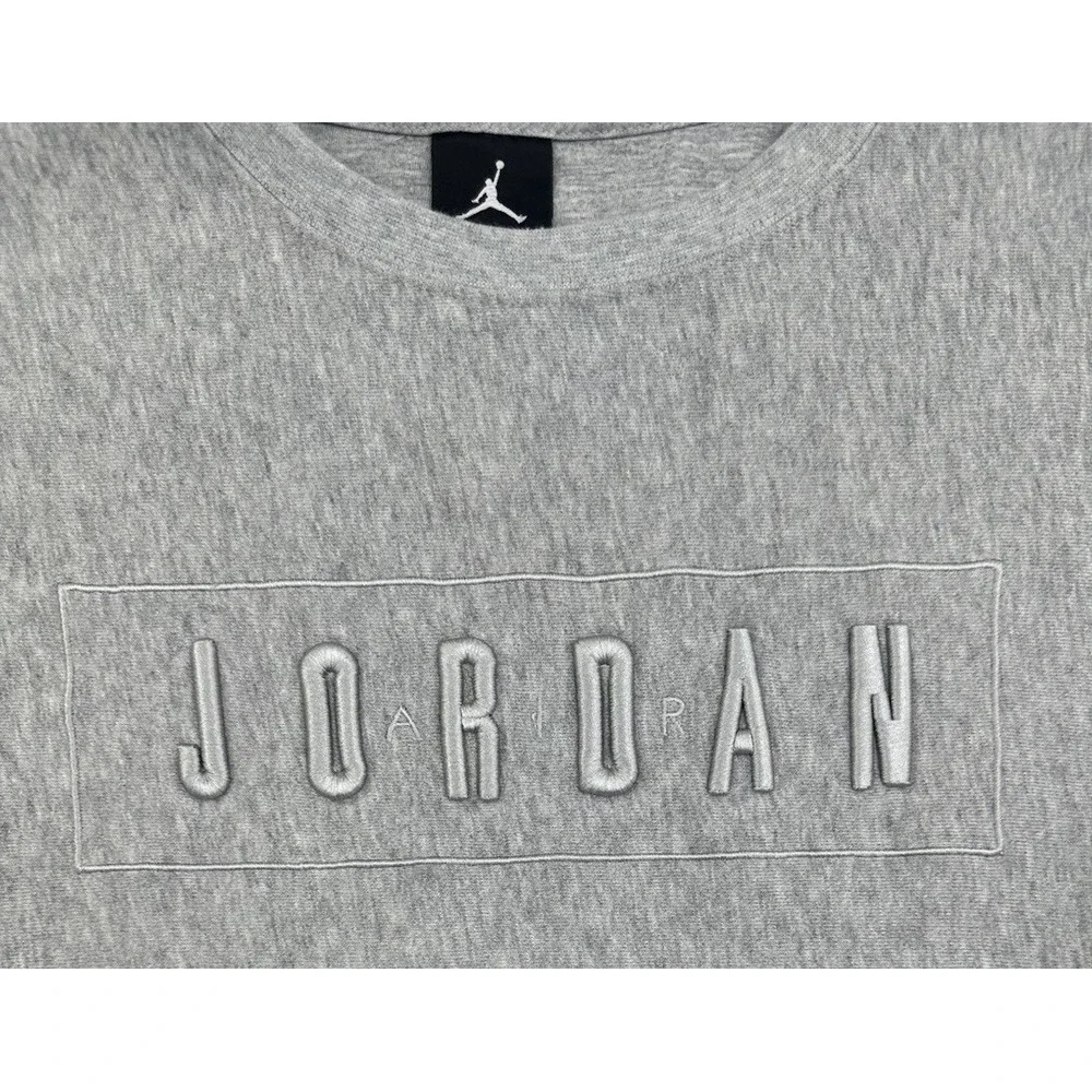 Jordan‎ Sweatshirt Youth  L Gray Fleece Lined Standard Fit Long Sleeve Pockets - Picture 2 of 9